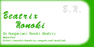 beatrix monoki business card